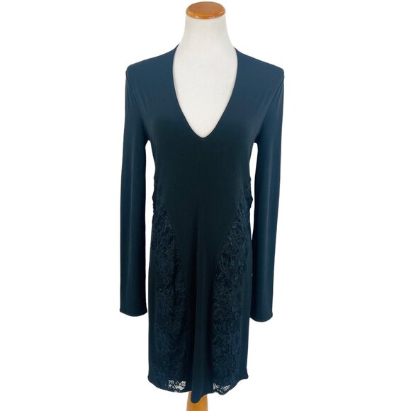 Victoria's Secret Lace Back Black Dress | Office Siren Dark Romance Mob Wife LBD - Picture 2 of 16